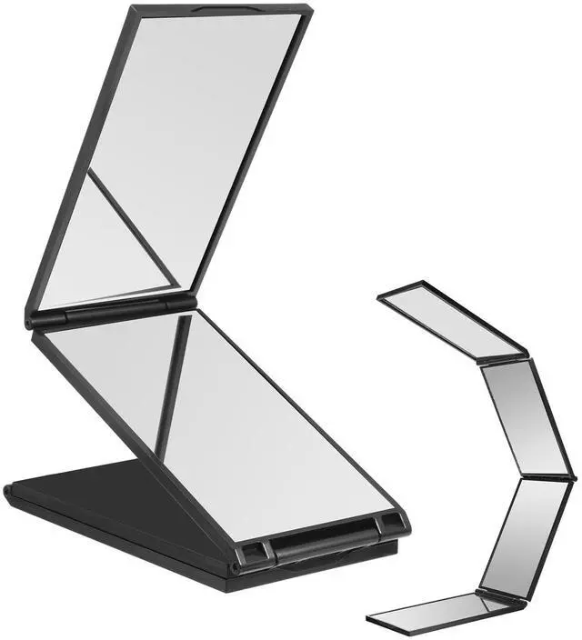Main image of 4 Way Mirror Foldable Makeup Mirror Portable 360 Degree Handheld Haircut Mirrors 4 Barber Desktop DIY Haircut Tool for Hair Cuting Styling Grooming Sided Self Haircuts for Home and Salon, 4.7 * 2.7 in