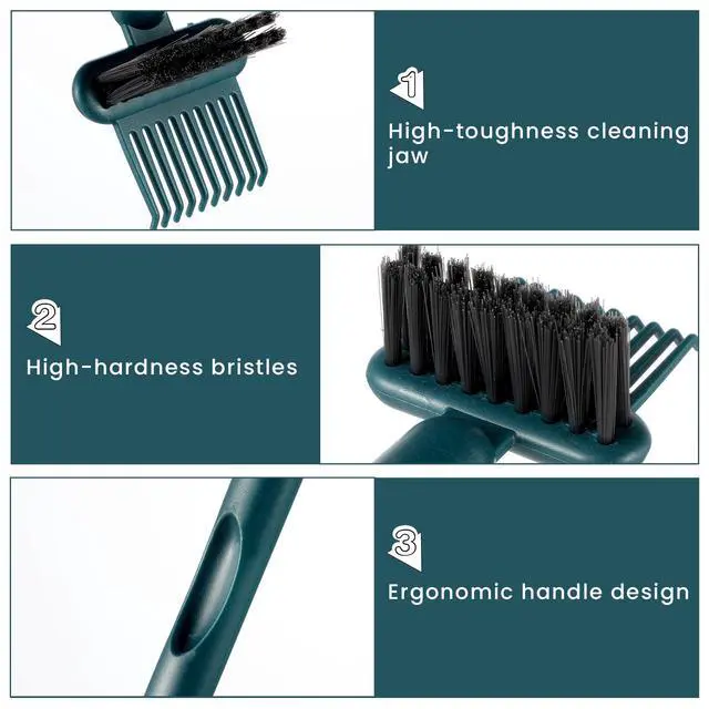 Alt view image 6 of 7 - Brush Cleaning Tool 2-In-1 Comb Cleaner Effective Hairbrush Cleaner Small and Portable Suitable for Travel,Good Comb Brush for Women