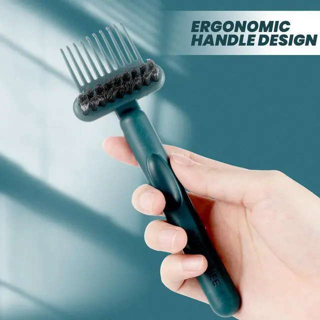 Alt view image 7 of 7 - Brush Cleaning Tool 2-In-1 Comb Cleaner Effective Hairbrush Cleaner Small and Portable Suitable for Travel,Good Comb Brush for Women