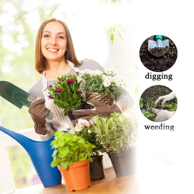 Alt view image 4 of 6 - Garden Tool Shovel for Digging Gardening Trowel for Lawn Planting Alloy Spade Plastic Handle Anti Slippery