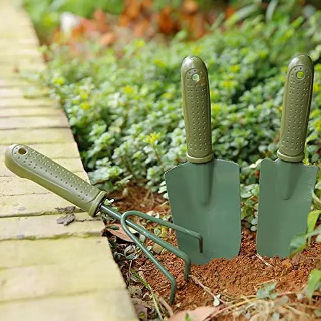 Alt view image 6 of 6 - Garden Tool Shovel for Digging Gardening Trowel for Lawn Planting Alloy Spade Plastic Handle Anti Slippery