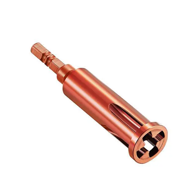 Alt view image 2 of 6 - Universal Wire Twisting Tool Cable Wire Stripper and Twister Wire Stripping Tool for Electrician by Drill Driver or Manually (Brown)