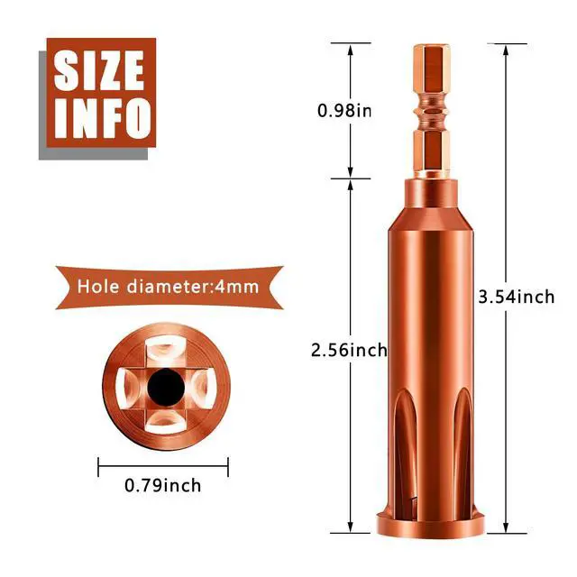 Alt view image 4 of 6 - Universal Wire Twisting Tool Cable Wire Stripper and Twister Wire Stripping Tool for Electrician by Drill Driver or Manually (Brown)