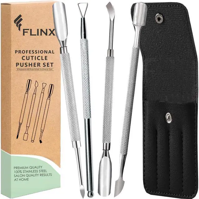 Main image of Metal Cuticle Pusher Tool 4 Pcs Nail Manicure Tools Nail Tols for Manicure & Pedicure, Metal Cuticle Pushers and Scraper, Nails Cuticles Pusher Cuticle Tools for Nails