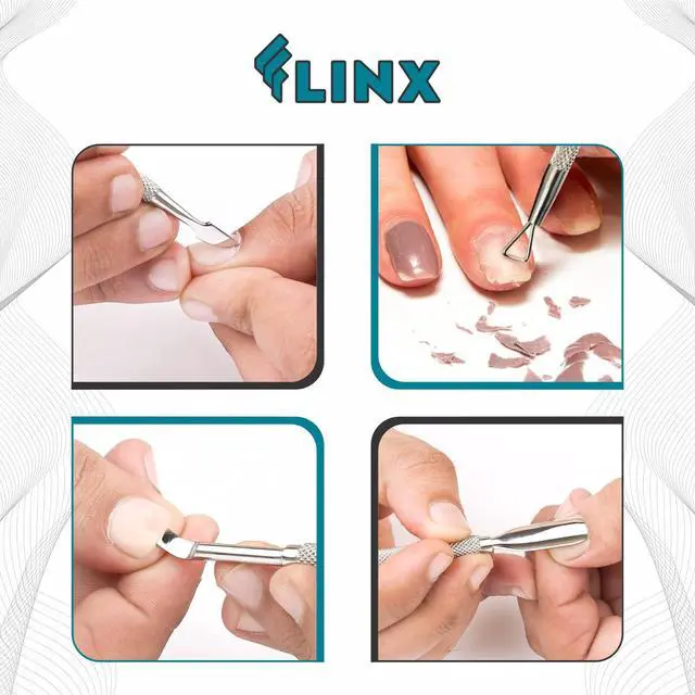 Alt view image 4 of 7 - Metal Cuticle Pusher Tool 4 Pcs Nail Manicure Tools Nail Tols for Manicure & Pedicure, Metal Cuticle Pushers and Scraper, Nails Cuticles Pusher Cuticle Tools for Nails