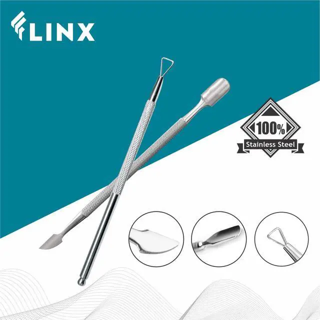 Alt view image 7 of 7 - Metal Cuticle Pusher Tool 4 Pcs Nail Manicure Tools Nail Tols for Manicure & Pedicure, Metal Cuticle Pushers and Scraper, Nails Cuticles Pusher Cuticle Tools for Nails
