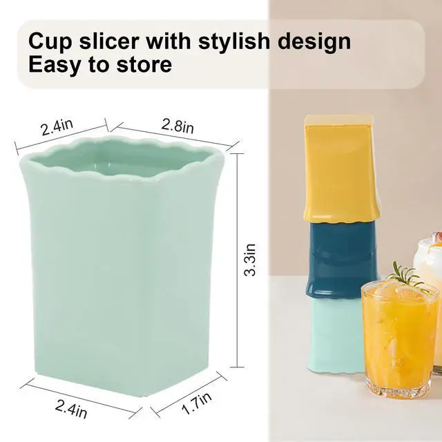 Alt view image 3 of 7 - 3Pcs Strawberry Slicer CupFruit Slicer Cup for Strawberry Egg Banana Mushroom Cucumber Kiwi and Veggie Salad Speed Cutter the Kitchen Portable Slicing Tool (3Pcs)