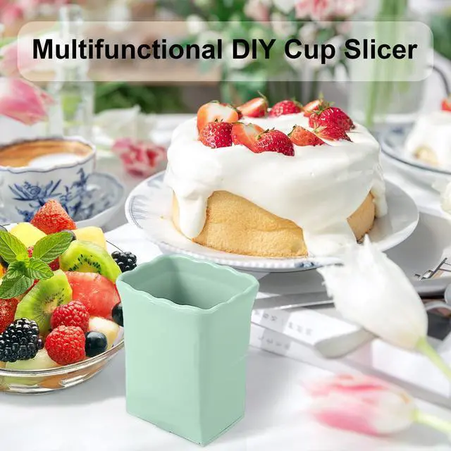 Alt view image 7 of 7 - 3Pcs Strawberry Slicer CupFruit Slicer Cup for Strawberry Egg Banana Mushroom Cucumber Kiwi and Veggie Salad Speed Cutter the Kitchen Portable Slicing Tool (3Pcs)