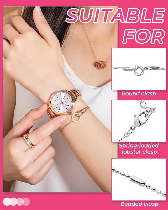 Alt view image 6 of 7 - 4 PCS Bracelet Helper Tool, Quick Release Fastener Helpers Tool Hooks for Necklace, Jewelry, Watch, Portable Bracelet Assistance Tool to Put on Yourself, Clip, Clasp Helper with Non-Slip Rubber Tips.