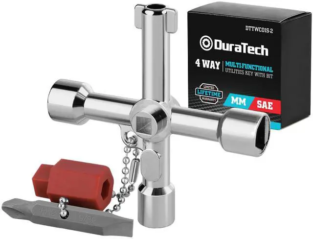 Main image of 4 Way Sillcock Key with Bit, 1-Pack, for Valve, Faucet, Spigots