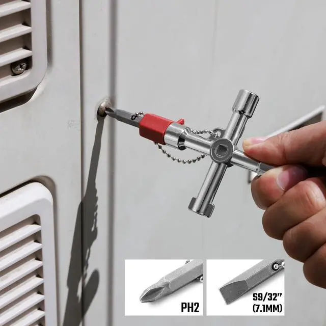 Alt view image 5 of 7 - 4 Way Sillcock Key with Bit, 1-Pack, for Valve, Faucet, Spigots