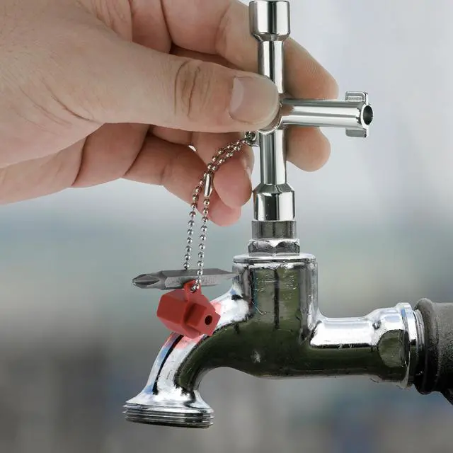Alt view image 6 of 7 - 4 Way Sillcock Key with Bit, 1-Pack, for Valve, Faucet, Spigots