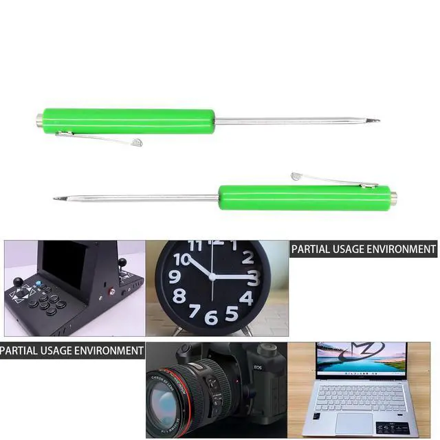 Alt view image 4 of 7 - 2Pcs Green Mini Pocket Screwdriver Flathead