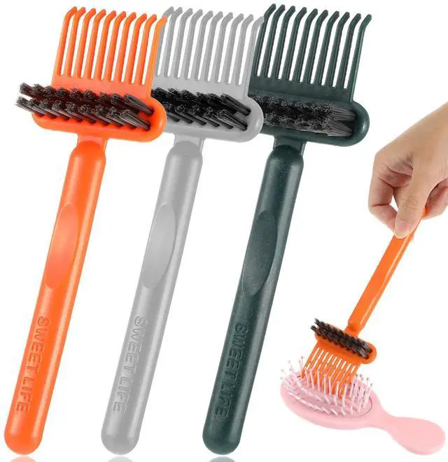 Main image of 3 Pack 2-in-1 Comb Cleaner Portable Hairbrush Cleaner Effective Comb Brush cleaner Mini Effortless Hair Cleaning Tool for Salon Home Use Women Men Makeup Travel