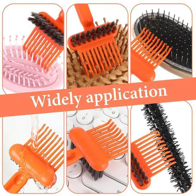 Alt view image 4 of 7 - 3 Pack 2-in-1 Comb Cleaner Portable Hairbrush Cleaner Effective Comb Brush cleaner Mini Effortless Hair Cleaning Tool for Salon Home Use Women Men Makeup Travel