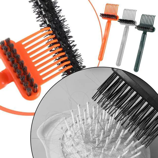 Alt view image 7 of 7 - 3 Pack 2-in-1 Comb Cleaner Portable Hairbrush Cleaner Effective Comb Brush cleaner Mini Effortless Hair Cleaning Tool for Salon Home Use Women Men Makeup Travel