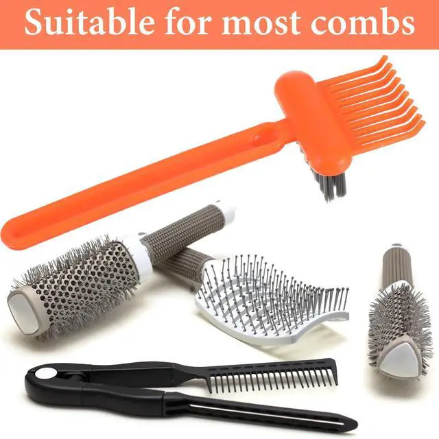Alt view image 6 of 7 - 3 Pack 2-in-1 Comb Cleaner Portable Hairbrush Cleaner Effective Comb Brush cleaner Mini Effortless Hair Cleaning Tool for Salon Home Use Women Men Makeup Travel