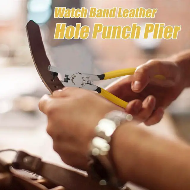 Alt view image 2 of 7 - Watch Belt Leather Hole Puncher Plier Round Hole Punch Pliers Universal 2.0mm Shoe Strap Punch Hole Tool Small Hole Punching for Thin Belts, Shoes, Fabric Dog Collars, DIY Home or Craft Projects