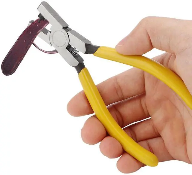 Main image of Watch Belt Leather Hole Puncher Plier Round Hole Punch Pliers Universal 2.0mm Shoe Strap Punch Hole Tool Small Hole Punching for Thin Belts, Shoes, Fabric Dog Collars, DIY Home or Craft Projects