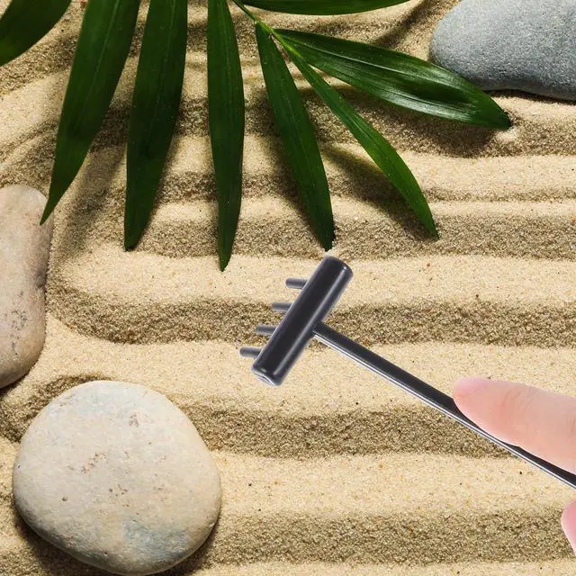 Alt view image 6 of 7 - Mini Zen Garden Kit, 6 Pcs Zen Garden Rake Tools Sand Casting Kit, Sand Zen Garden, Meditation Accessories for Home Office Desk Garden Decor