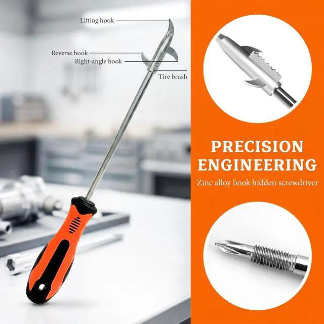Alt view image 3 of 6 - Automotive Tire Stone Cleaning Hook, Portable Wheel Cleaning Tool Groove Stone Remover, Multifunctional Tire Tread Cleaner Maintenance Tool for Most Vehicles, Car Accessories