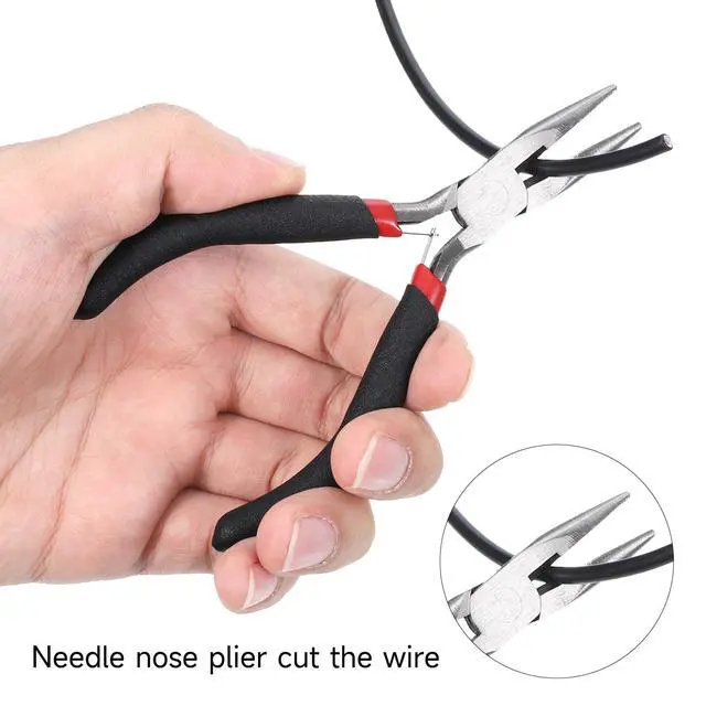 Alt view image 3 of 7 - 2 Pcs Zipper Install Pliers Zipper Repair Kit Mini Needle-Nose Plier End- Cutting Pliers for Jewelry Making Zippers Install Replacement Repair Hand Fix Tool