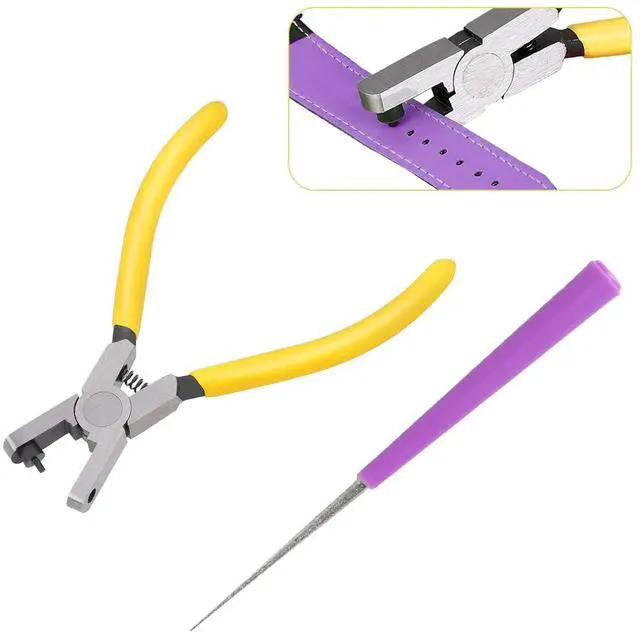 Main image of 2 Pcs Band Leather Punching Pliers 2.0 mm Belt Punch Tool,Shoe Hole Puncher