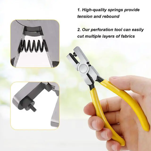 Alt view image 4 of 7 - 2 Pcs Band Leather Punching Pliers 2.0 mm Belt Punch Tool,Shoe Hole Puncher
