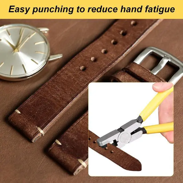 Alt view image 3 of 7 - 2 Pcs Band Leather Punching Pliers 2.0 mm Belt Punch Tool,Shoe Hole Puncher