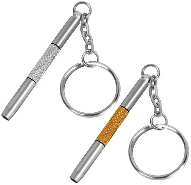 Main image of Eyeglass Screwdriver Repair Kit Silver & Yellow Precision 3 in 1 Mini Screwdrivers Set Keychain Glasses, Sunglasses, Sunglass, Watch, Electronics, Eyeglasses, Flat Head, Phillips, Hex
