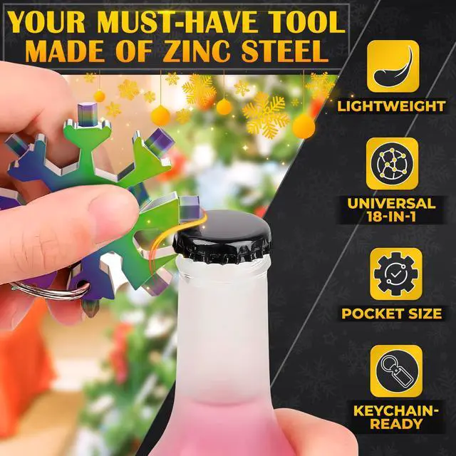 Alt view image 3 of 7 - 3 PCs 18 in 1 Multitool Set Compact and Portable Stainless Steel Tool with Bottle Opener Universal for Travel, Home, Work and Great as Practical Gift Idea for Mens