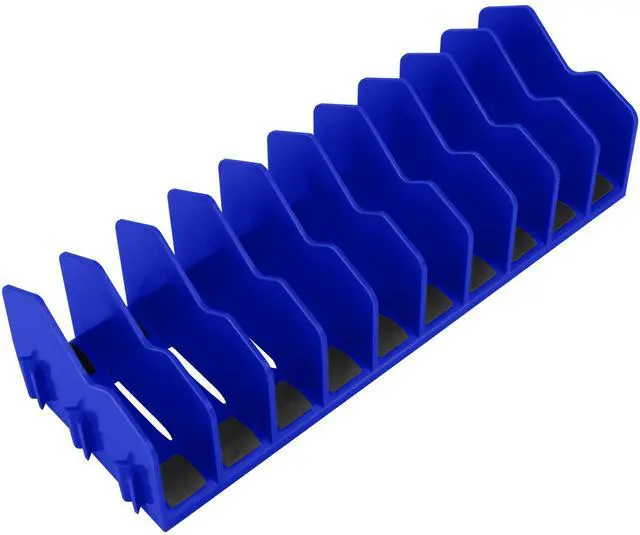 Main image of Plier Organizer Rack, 10-Slot Pliers Cutters Rack with Non-Slip Rubber Base, Tool Organizer, Tool Drawer Toolbox torage, Blue, Extendable Design, Fit 3 H, 1 Pack