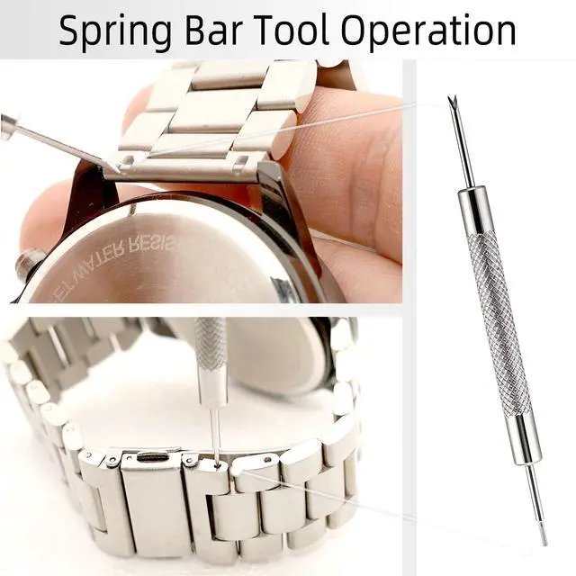 Alt view image 4 of 6 - Watch Link Removal kit, Watch Band Adjust and Pin Remover for Sizing Metal Bracelets, Professional Watch Repair Kit with Extra Replacement(Gray)