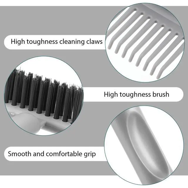 Alt view image 5 of 7 - 2-in-1 Hair Brush Cleaner & Remover Tool Brush Cleaning Tool Comb Cleaner Effective Hairbrush Cleaners Small and Portable for Travel Man Woman Home Salon Removing Hair Dust(Grey)