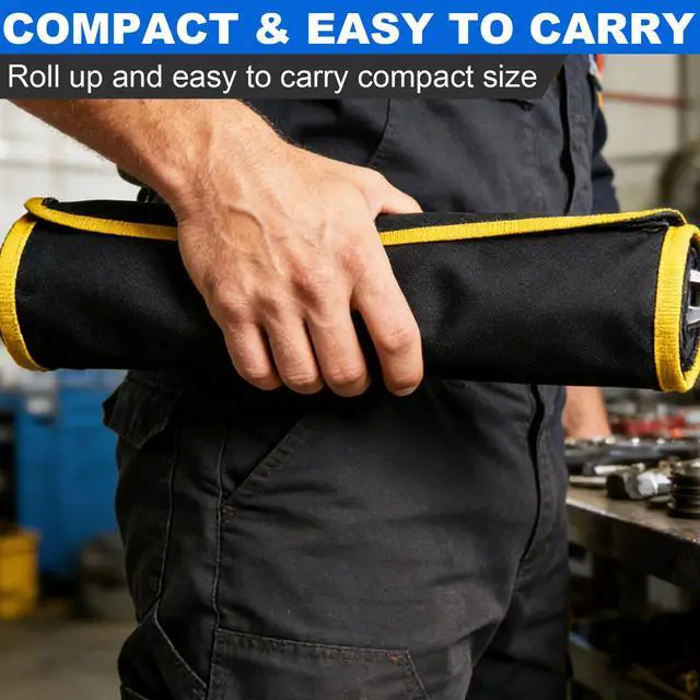 Alt view image 6 of 7 - 2PCS Wrench Roll, Wrench Roll Up Pouch Organizer, Heavy-Duty Tool Bag
