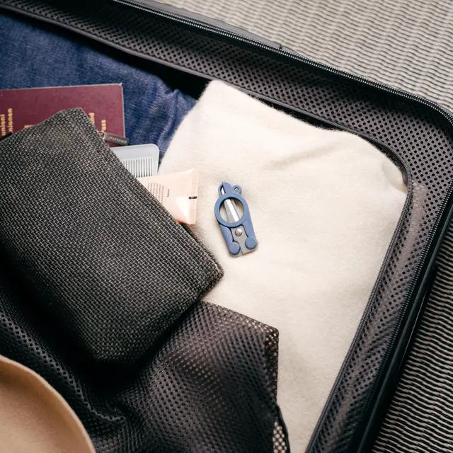 Alt view image 5 of 7 - Travel Folding Scissors, TSA-Compliant, Compact and Portable for Crafting and Quick Snips, Stainless Steel Blades, Explore Collection, Mountain Haze