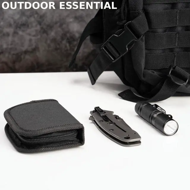 Alt view image 4 of 4 - Military Survival Sewing Kit, Portable Sewing Kit with Buttons for Men or Women, Small Repair Tools with Zipper Closure in Durable Nylon Case for Travel Field Emergency (Black)