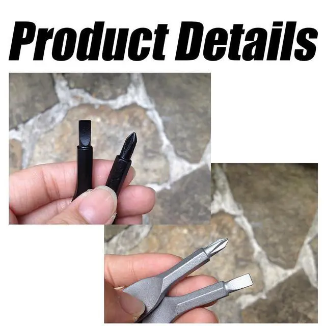 Alt view image 4 of 5 - 8Pcs Mini Keychain Screwdriver, Portable Pocket Key Chain Flathead & Phillips Screwdriver Set with Key Ring, Outdoor EDC Multifunction Screwdriver Repairing Tool(Black & Silver)
