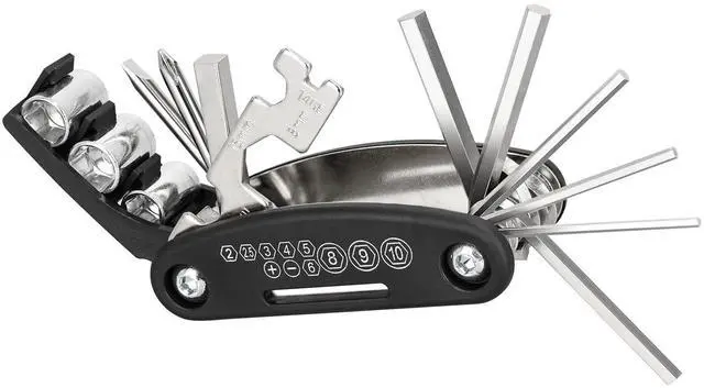 Main image of Bike Multi Tool, 16 in 1 Bicycle Multi-Tool, Bicycle Repair Tool, Portable Foldable Bike Multitool Cycling Tool