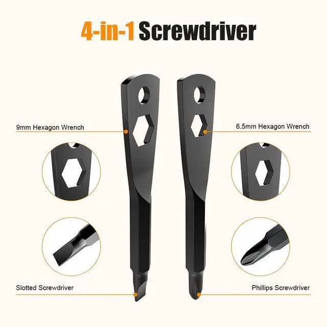 Alt view image 3 of 7 - Gifts for Christmas Stocking Stuffers for Men,Keychain Screwdriver Tool Gifts Stocking Stuffers for Men, 4-in-1 Screwdriver Bit with Phillips,Slotted and Hex Wrench Cool Gadgets for Husband