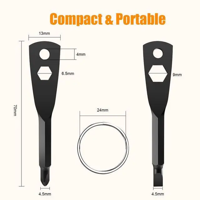 Alt view image 5 of 7 - Gifts for Christmas Stocking Stuffers for Men,Keychain Screwdriver Tool Gifts Stocking Stuffers for Men, 4-in-1 Screwdriver Bit with Phillips,Slotted and Hex Wrench Cool Gadgets for Husband