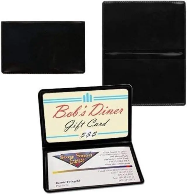 Main image of Folding Business Card Holders - SINGLE Pack - Polypropylene Plastic (RPP2915-BK-1) BLACK - (PACK of 1)