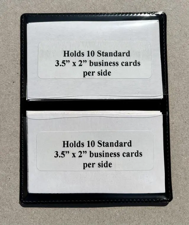 Alt view image 6 of 6 - Folding Business Card Holders - SINGLE Pack - Polypropylene Plastic (RPP2915-BK-1) BLACK - (PACK of 1)