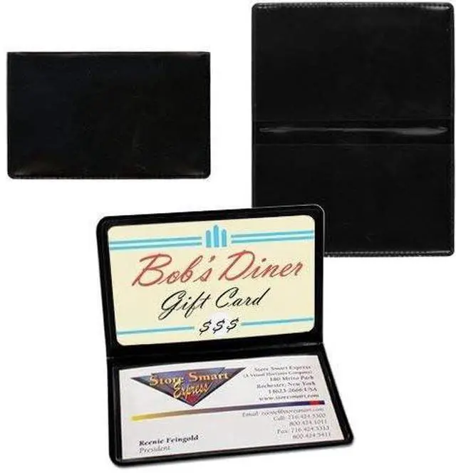 Alt view image 3 of 6 - Folding Business Card Holders - SINGLE Pack - Polypropylene Plastic (RPP2915-BK-1) BLACK - (PACK of 1)