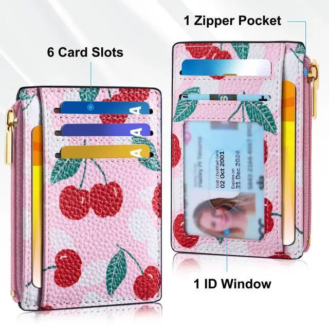 Alt view image 3 of 7 - Womens Credit Card Holder Wallet, Small Slim RFID Blocking Sleeve