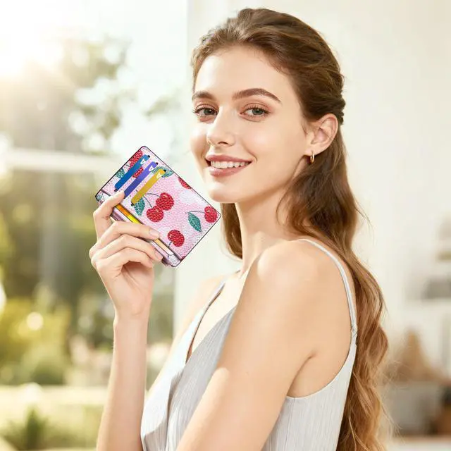 Alt view image 4 of 7 - Womens Credit Card Holder Wallet, Small Slim RFID Blocking Sleeve