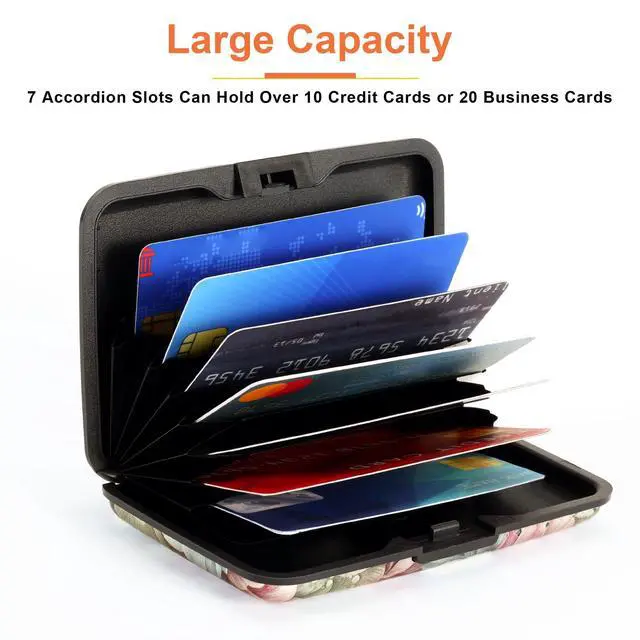 Alt view image 4 of 7 - 2 Pack Credit Card Holder for Women Rfid Blocking Wallet, Happy Flower