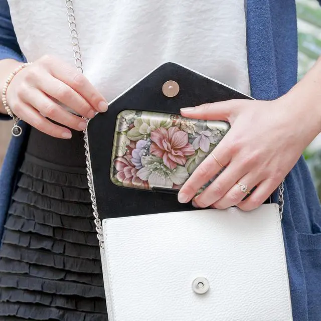 Alt view image 7 of 7 - 2 Pack Credit Card Holder for Women Rfid Blocking Wallet, Happy Flower