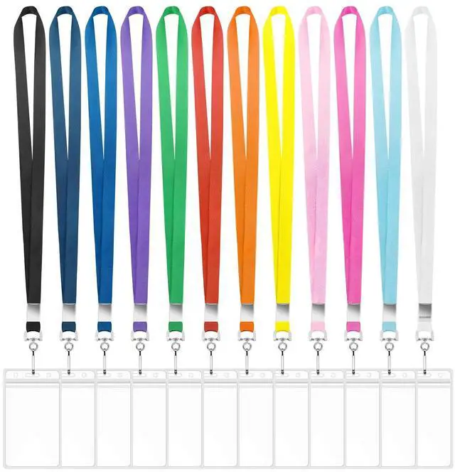 Main image of 12 Pack Lanyards for ID Badges Cruise Lanyard for Ship Cards with Waterproof ID Badge Holder Cruise Essentials 2026 (12 Colors)