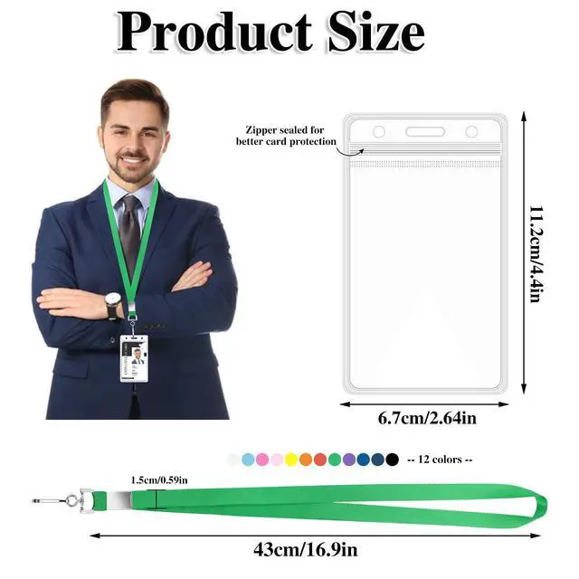 Alt view image 3 of 7 - 12 Pack Lanyards for ID Badges Cruise Lanyard for Ship Cards with Waterproof ID Badge Holder Cruise Essentials 2026 (12 Colors)
